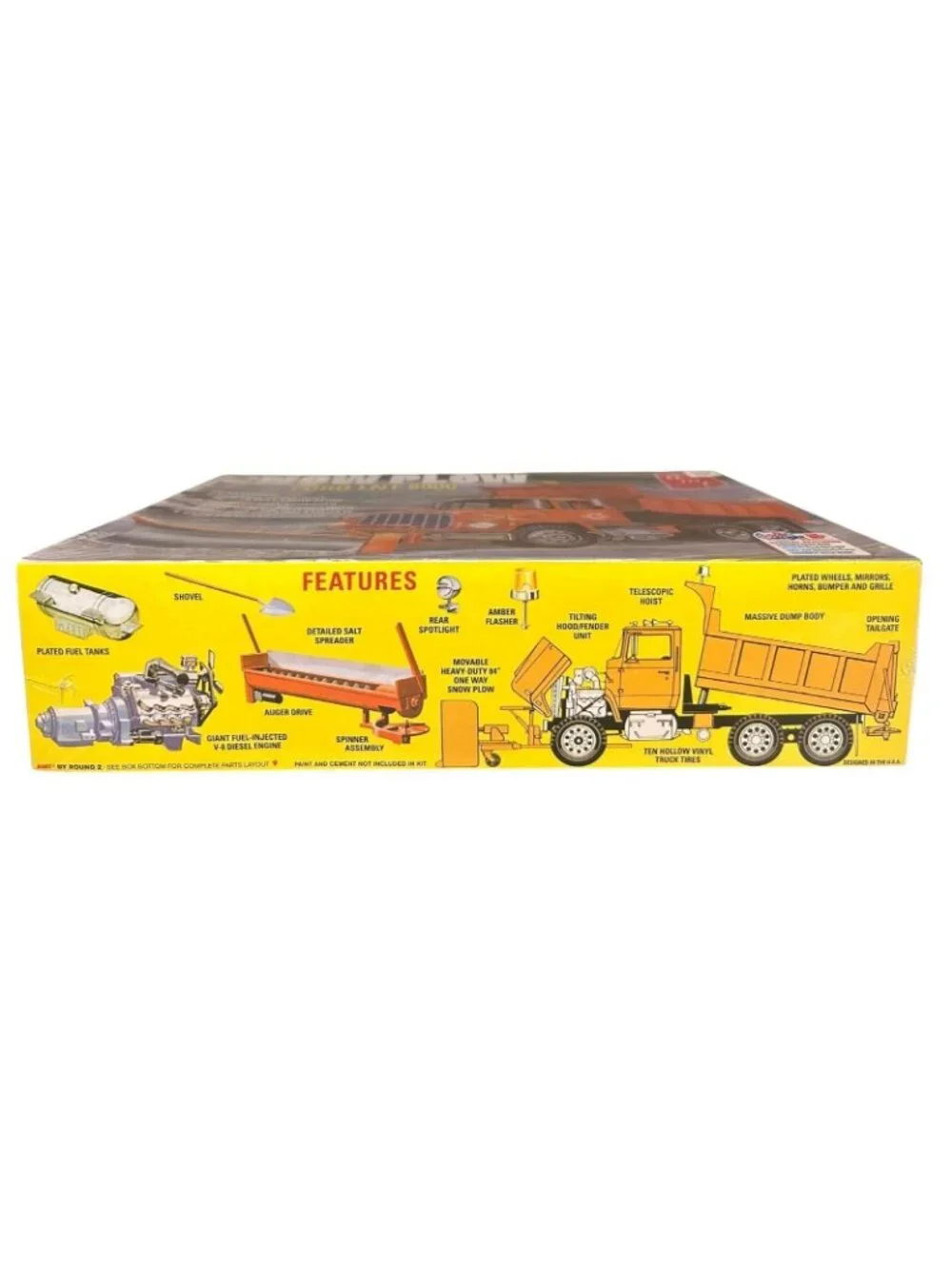 AMT Ford LNT-8000 Snow Plow 1/25 Scale Model Kit 270+ Parts 12+ 2020 Sealed